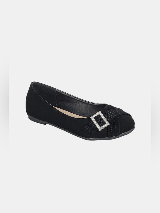 Forever Link Shoes - Forever Link Slip On Rhinestone Buckle Ballet Flats